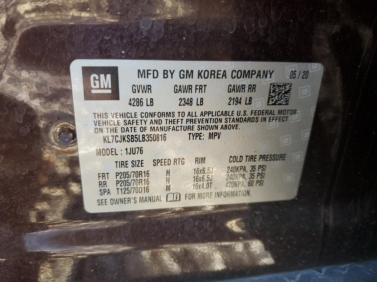 Chevrolet Trax Ls Image 9