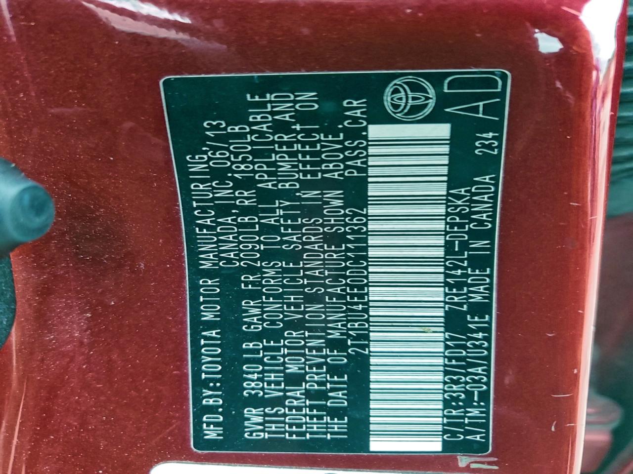 Toyota Corolla Base Image 12