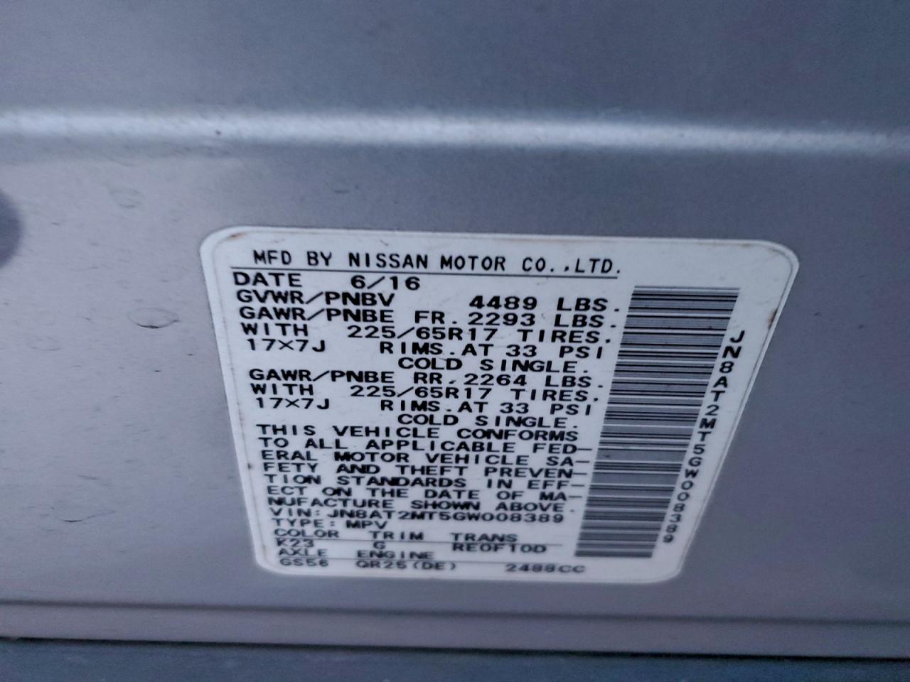 Nissan Rogue S Image 8