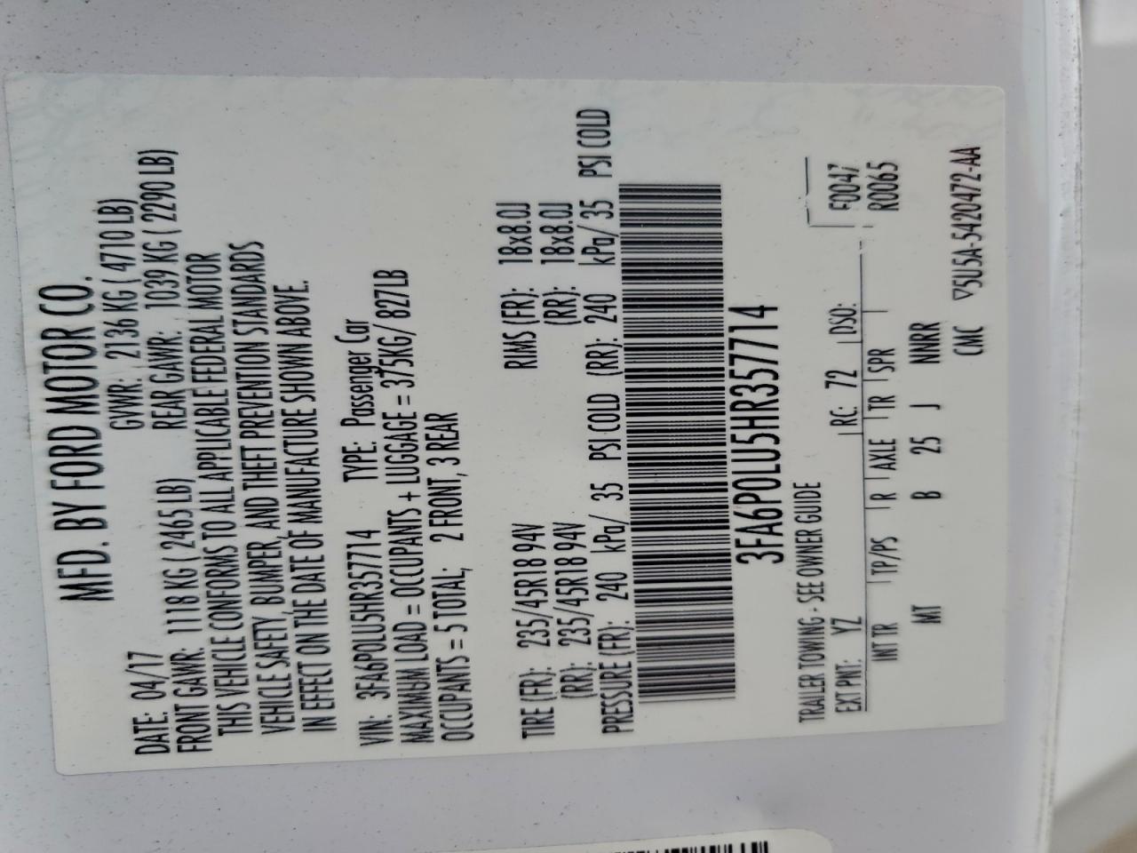 Ford Fusion Se Hybrid Image 2