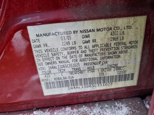 Nissan Altima S Image 9