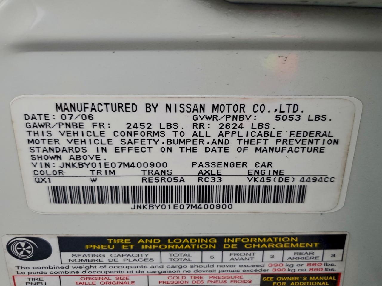 INFINITI M45 Base Image 12