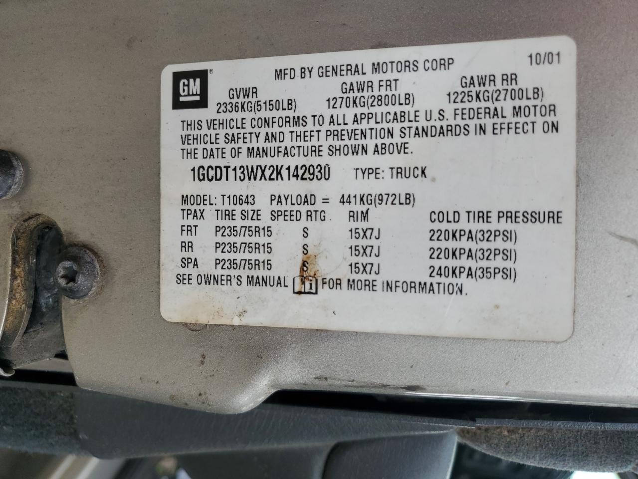 Chevrolet S-10 S10 Image 8