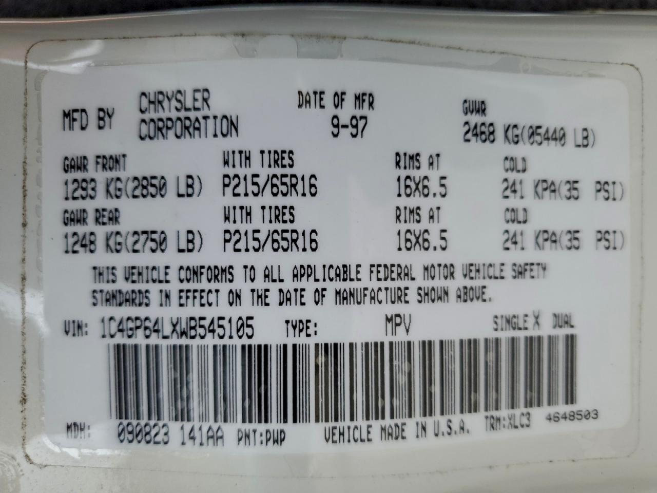 Chrysler Minivan Lxi Image 4